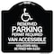 Signmission Connecticut Reserved Parking Permit Required Van Accessible Violators Will Be Fined M, BW-1818-24657 A-DES-BW-1818-24657 - alternate 1